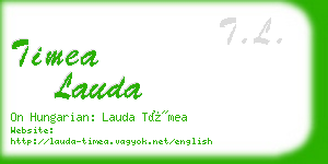 timea lauda business card